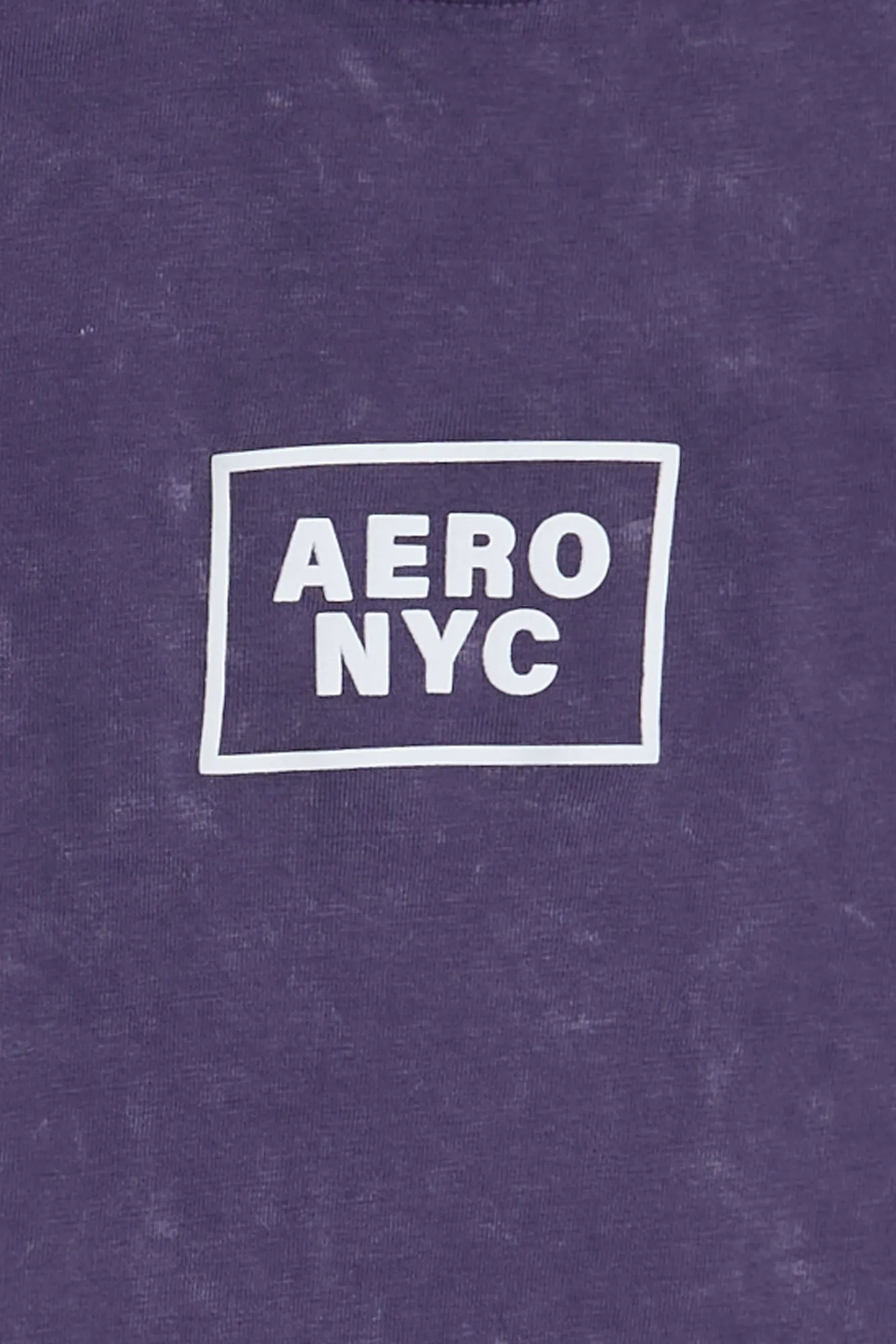 AERO NYC Box Graphic HD Print Acid Wash Tee