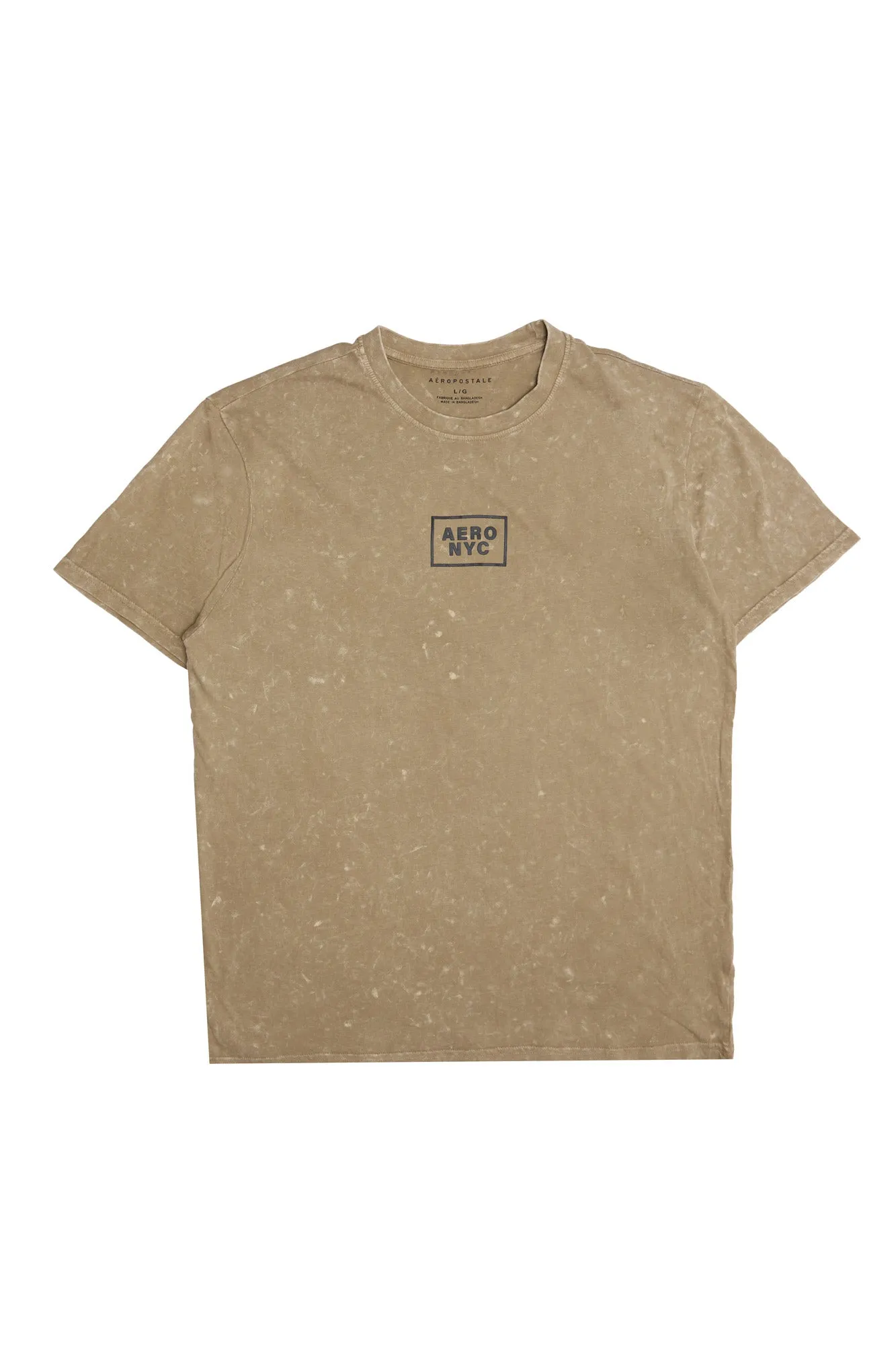 AERO NYC Box Graphic HD Print Acid Wash Tee