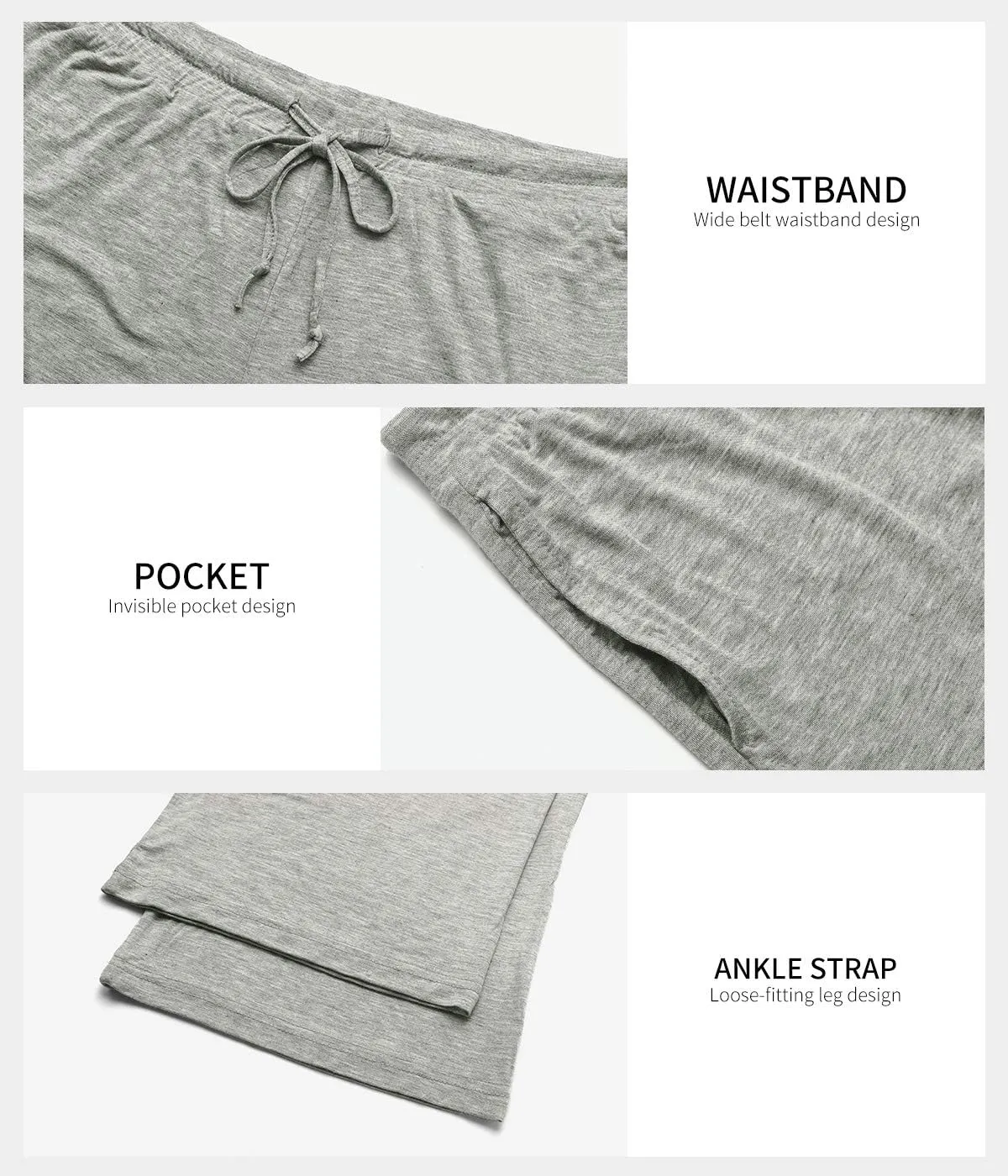 Air Curvey Casual Womens Pants Soft Lounge Pants Sleep Pajama Bottoms With Pocket
