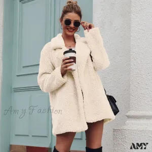 Amy Fashion - Soft Fur Fashion Plush Coat