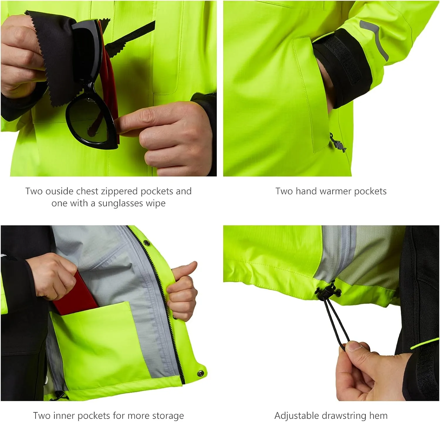BASSDASH Valor Waterproof Fishing Jackets for Men Women Breathable Windproof Rain Jacket