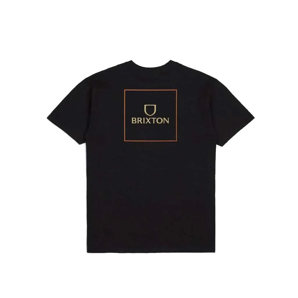 Brixton Alpha Square S/S T-shirt - Black/Straw/Paradise Orange