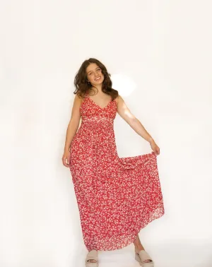 Cannes Print Dress | Red