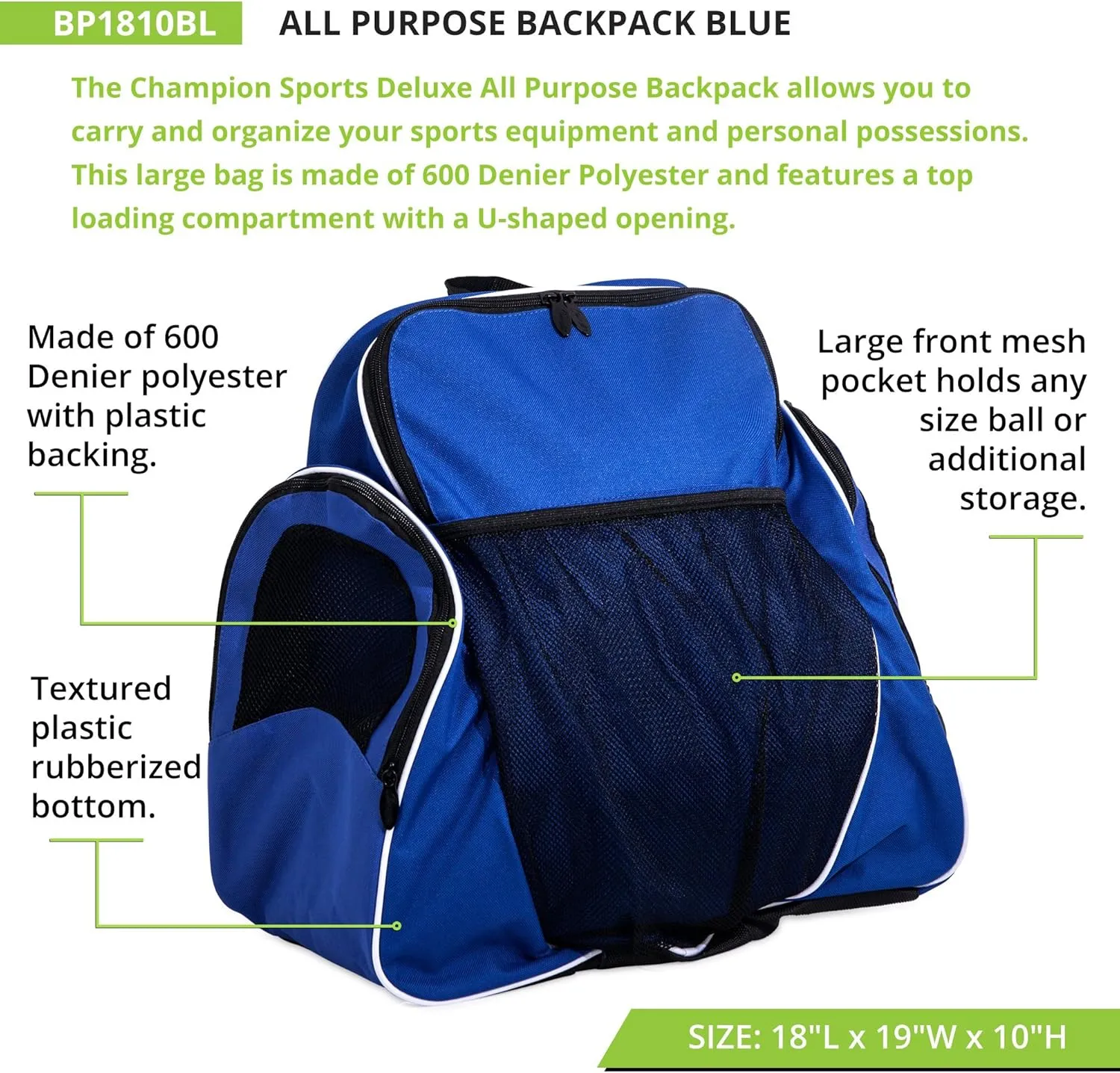 Champion Sports All Purpose Backpack
