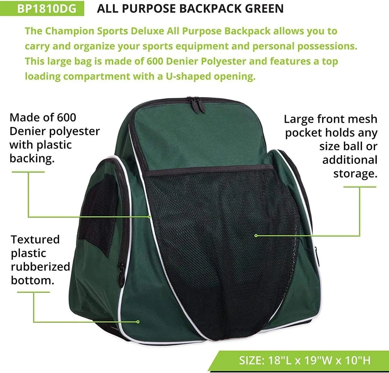 Champion Sports All Purpose Backpack
