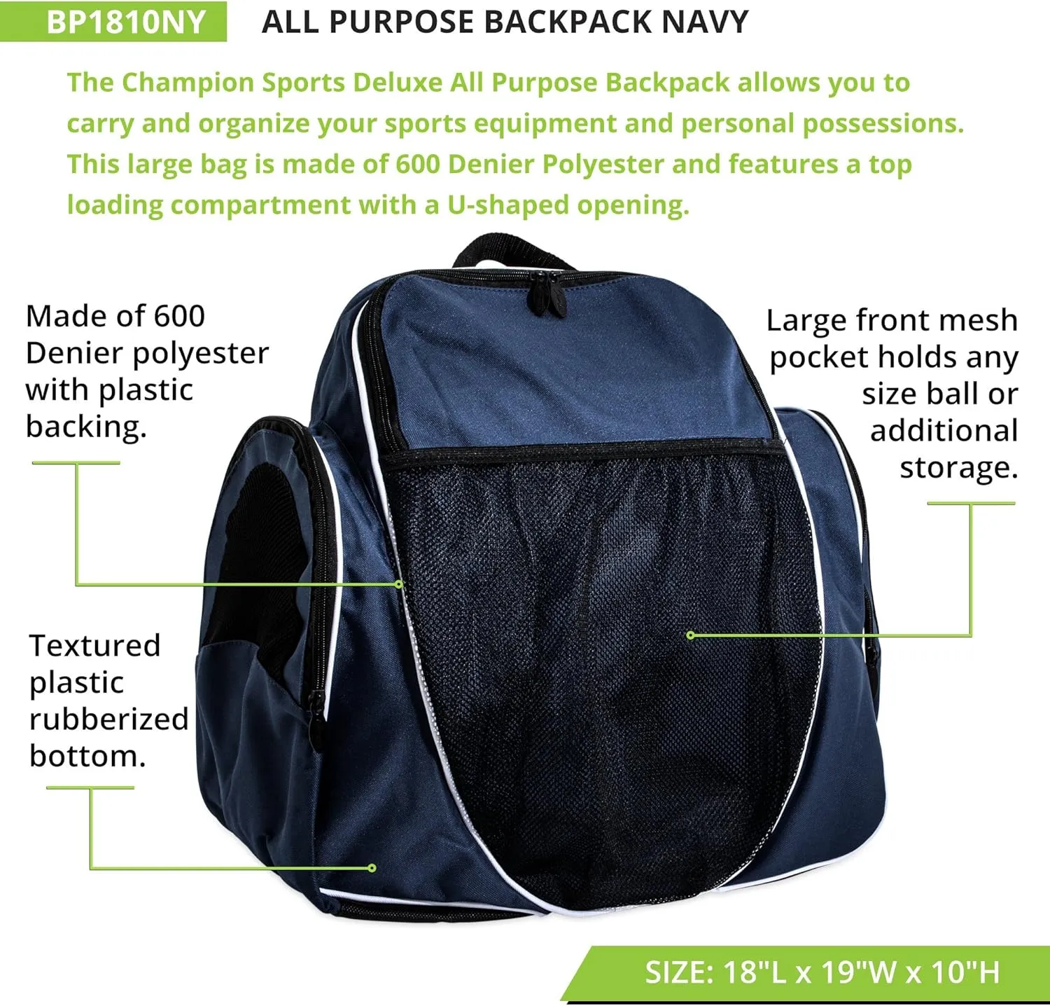Champion Sports All Purpose Backpack