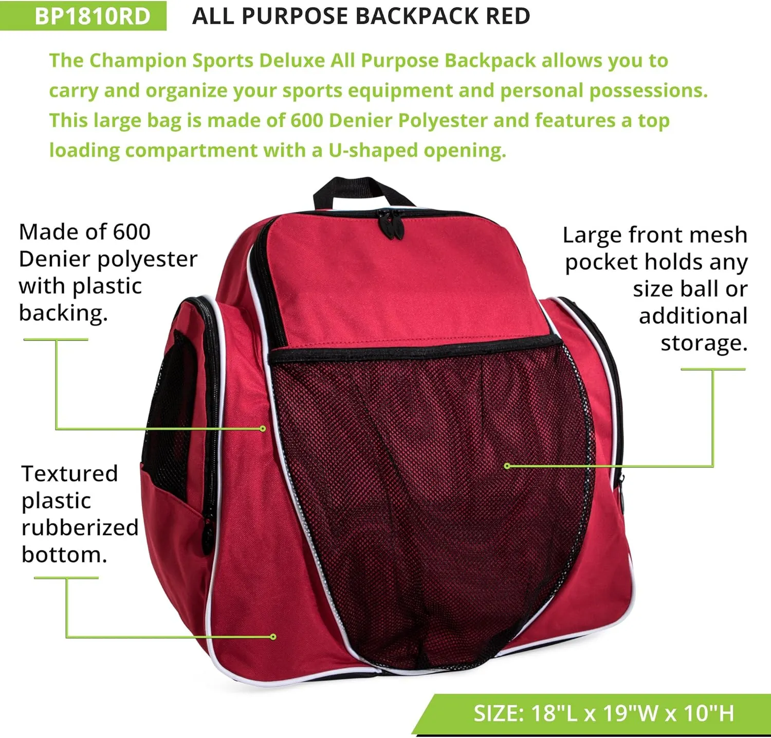 Champion Sports All Purpose Backpack