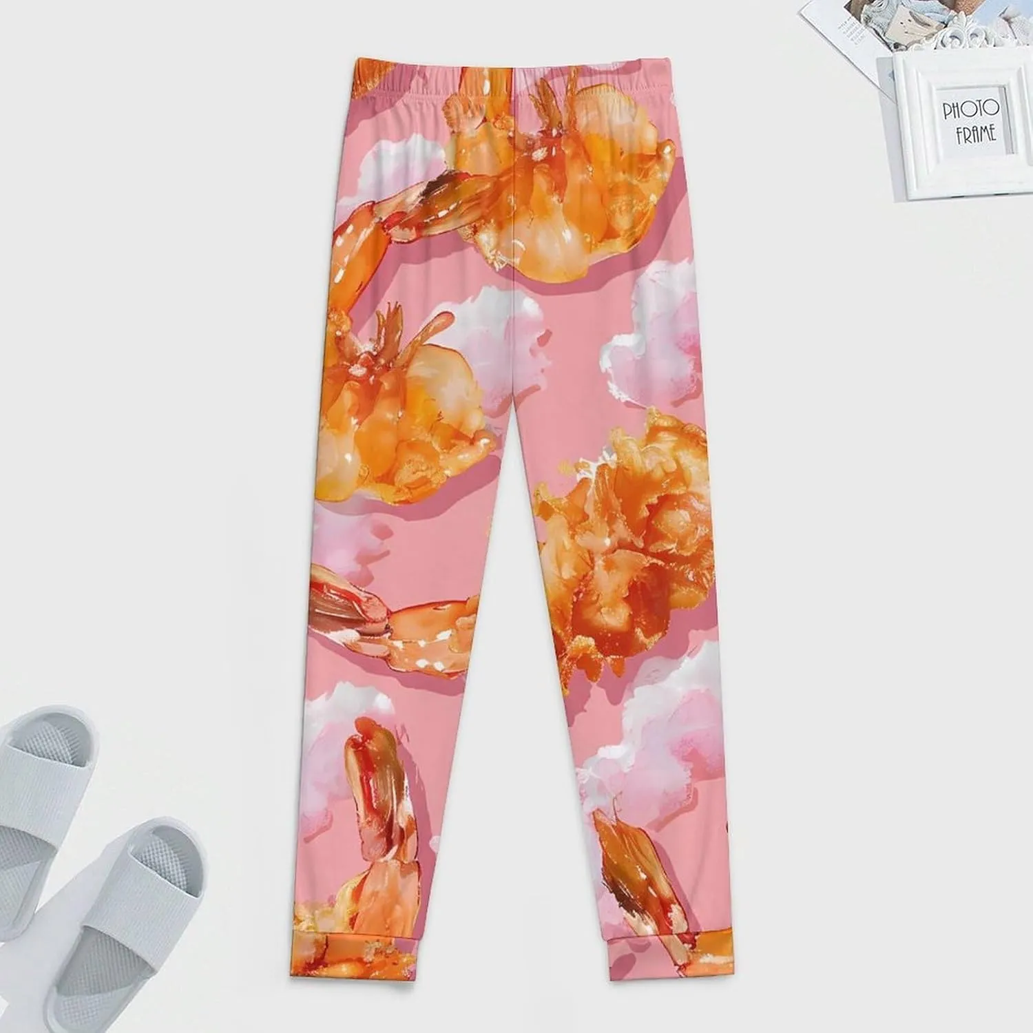 Crispy Hot Shrimps in Tempura Men's Pajama Pants Soft Loungewear Bottoms Lightweight Sleepwear