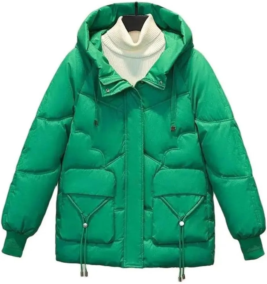 Down Cotton Female Korean Version Outerwear Loose Cotton Coat Winter Thicken Keep Warm Padded Jacket