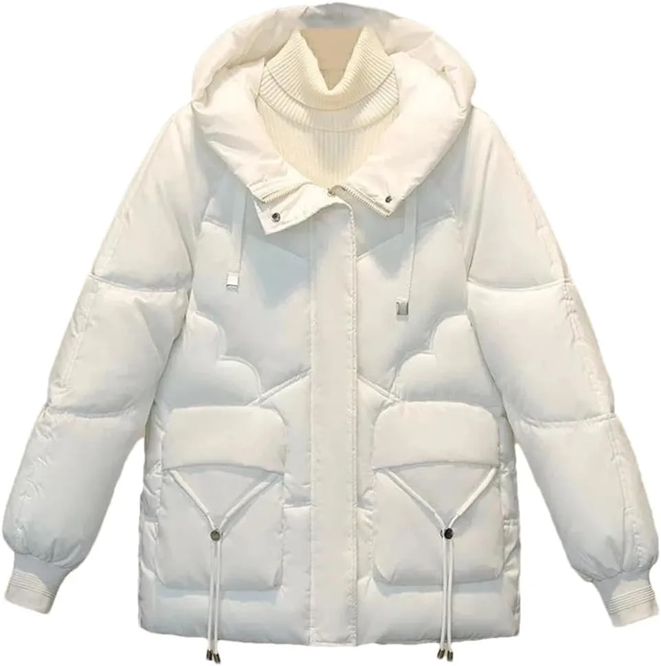 Down Cotton Female Korean Version Outerwear Loose Cotton Coat Winter Thicken Keep Warm Padded Jacket