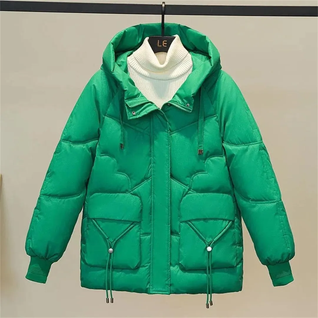 Down Cotton Female Korean Version Outerwear Loose Cotton Coat Winter Thicken Keep Warm Padded Jacket