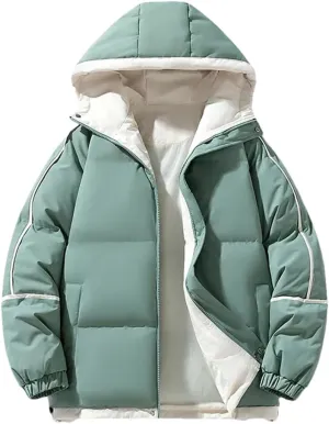 Dvbfufv Men's Korean Fashion Winter Jackets Men Cotton Padded Jackets Couple Puffer Jacket Outdoor Parka Coat