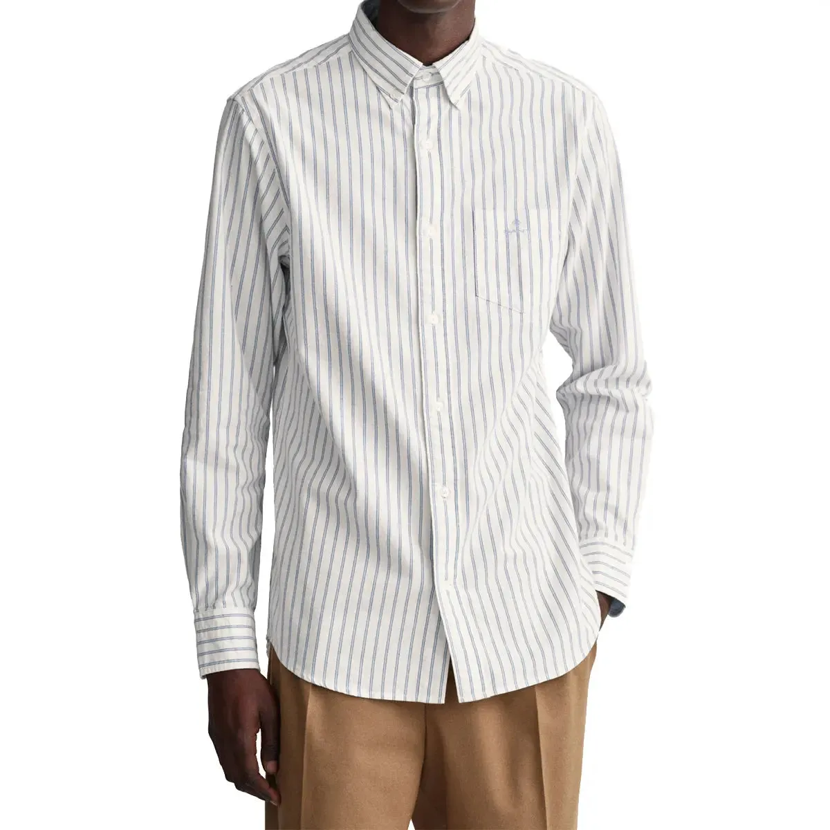 Eggshell Regular Fit Light Oxford Stripe Shirt
