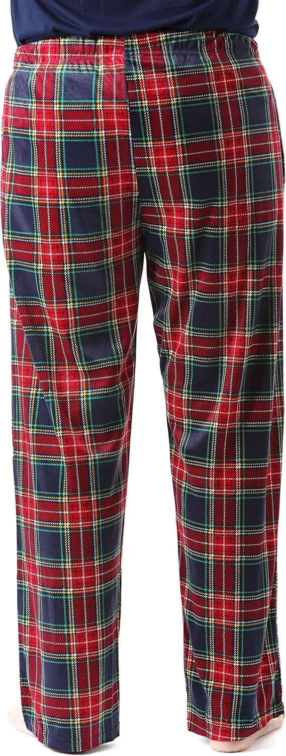#followme Ultra Soft Fleece Men's Plaid Pajama Pants with Pockets