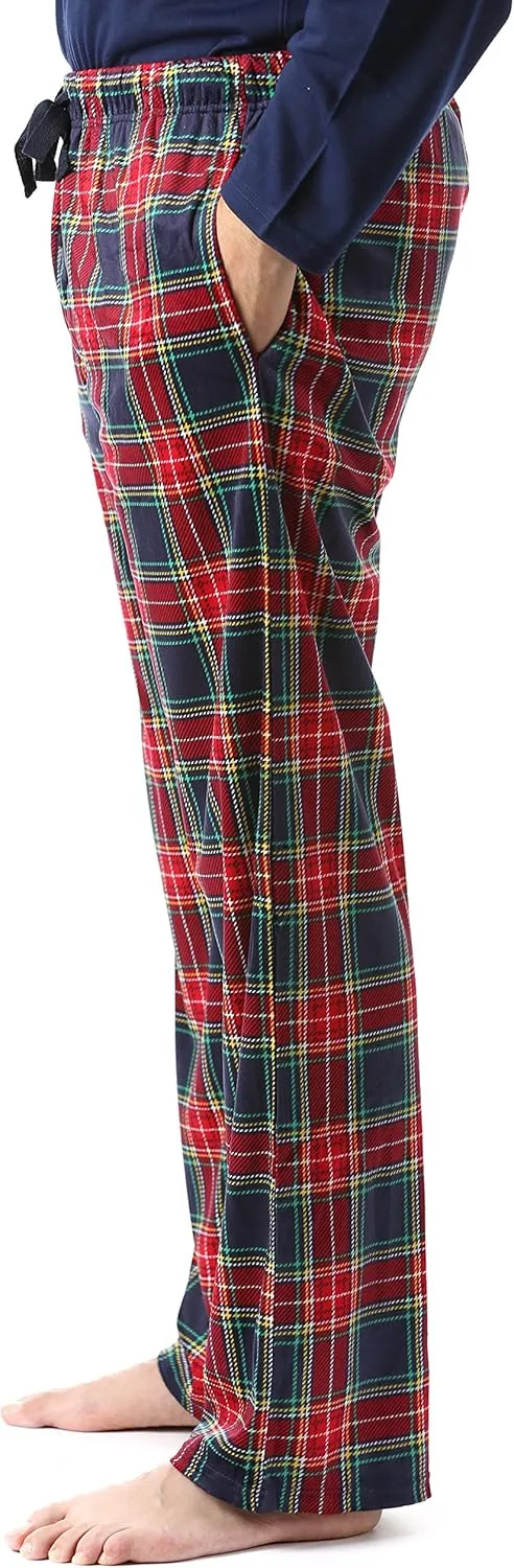 #followme Ultra Soft Fleece Men's Plaid Pajama Pants with Pockets
