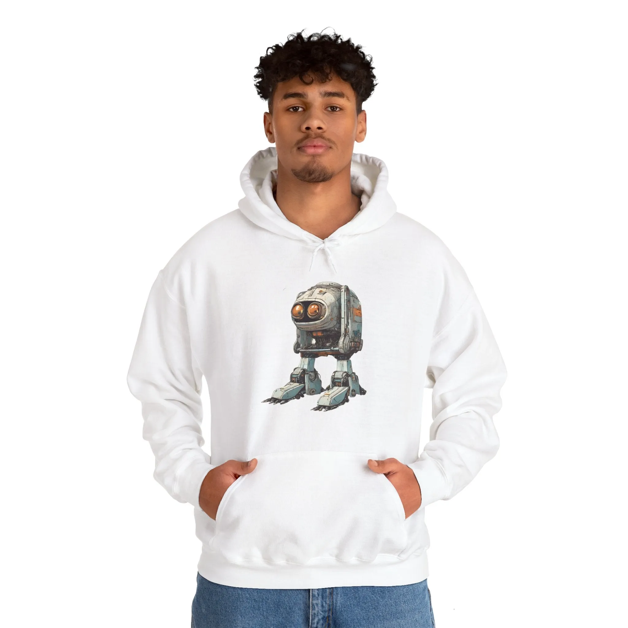Hello Rusty Robot Spaceart Sci-Fi Hoodie