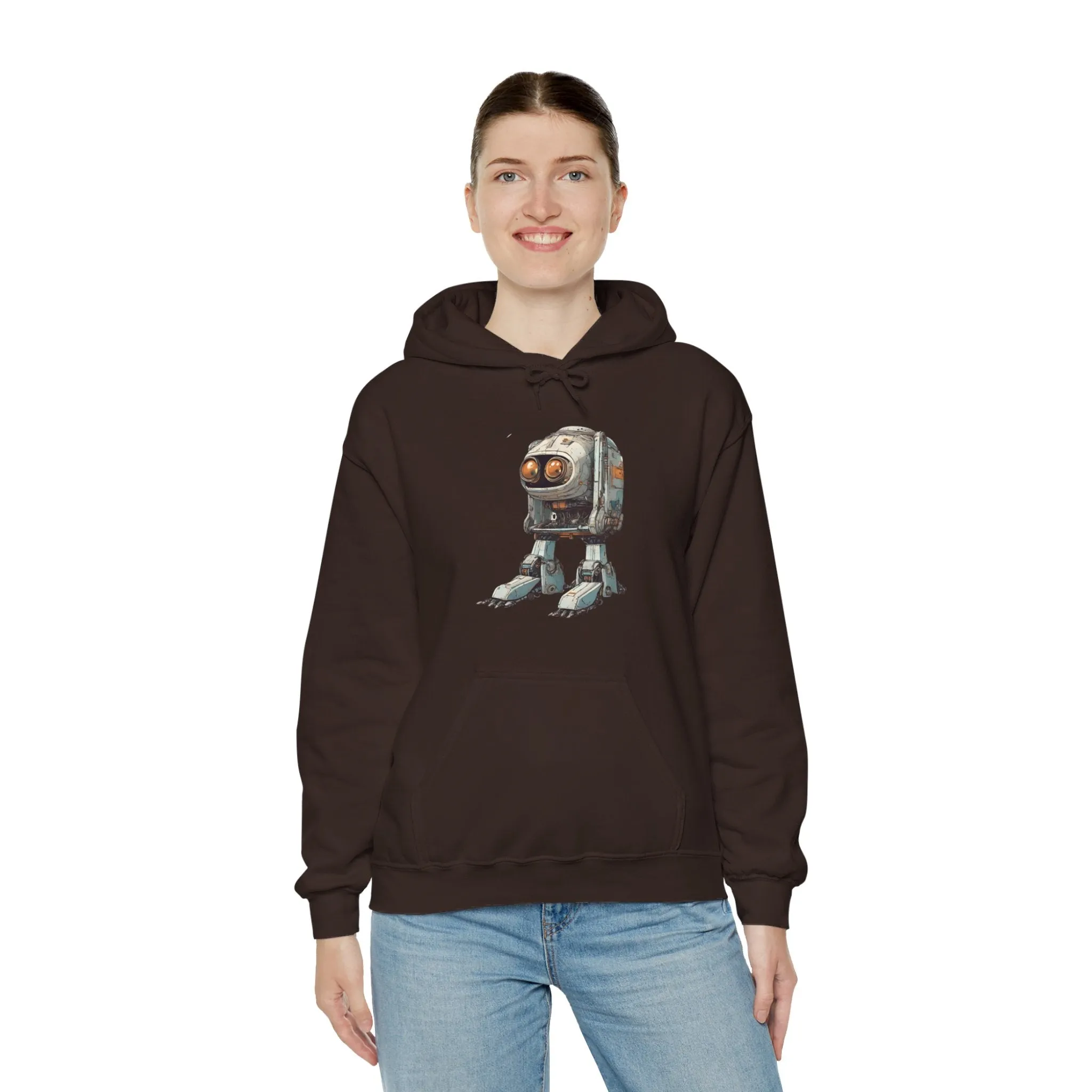 Hello Rusty Robot Spaceart Sci-Fi Hoodie