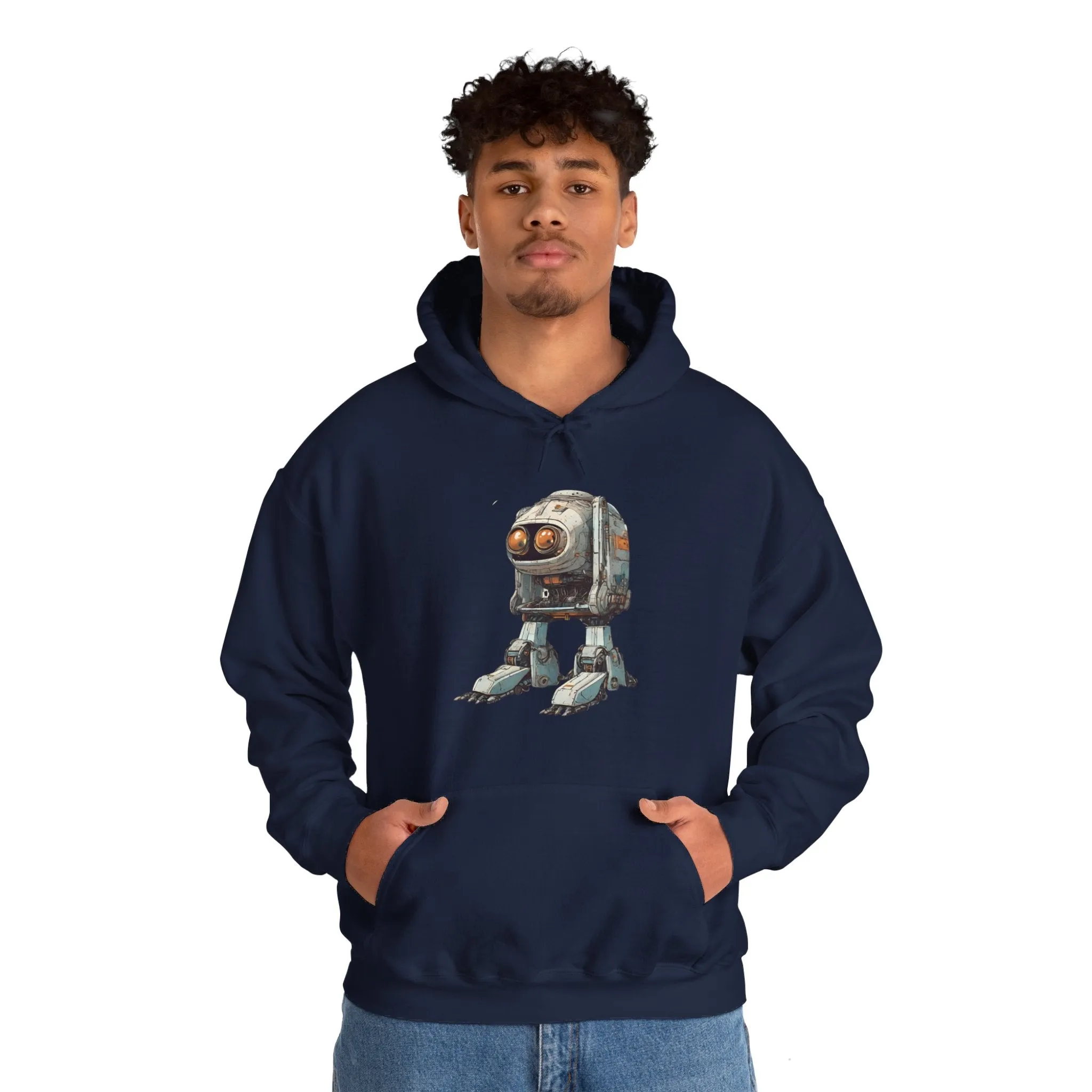 Hello Rusty Robot Spaceart Sci-Fi Hoodie
