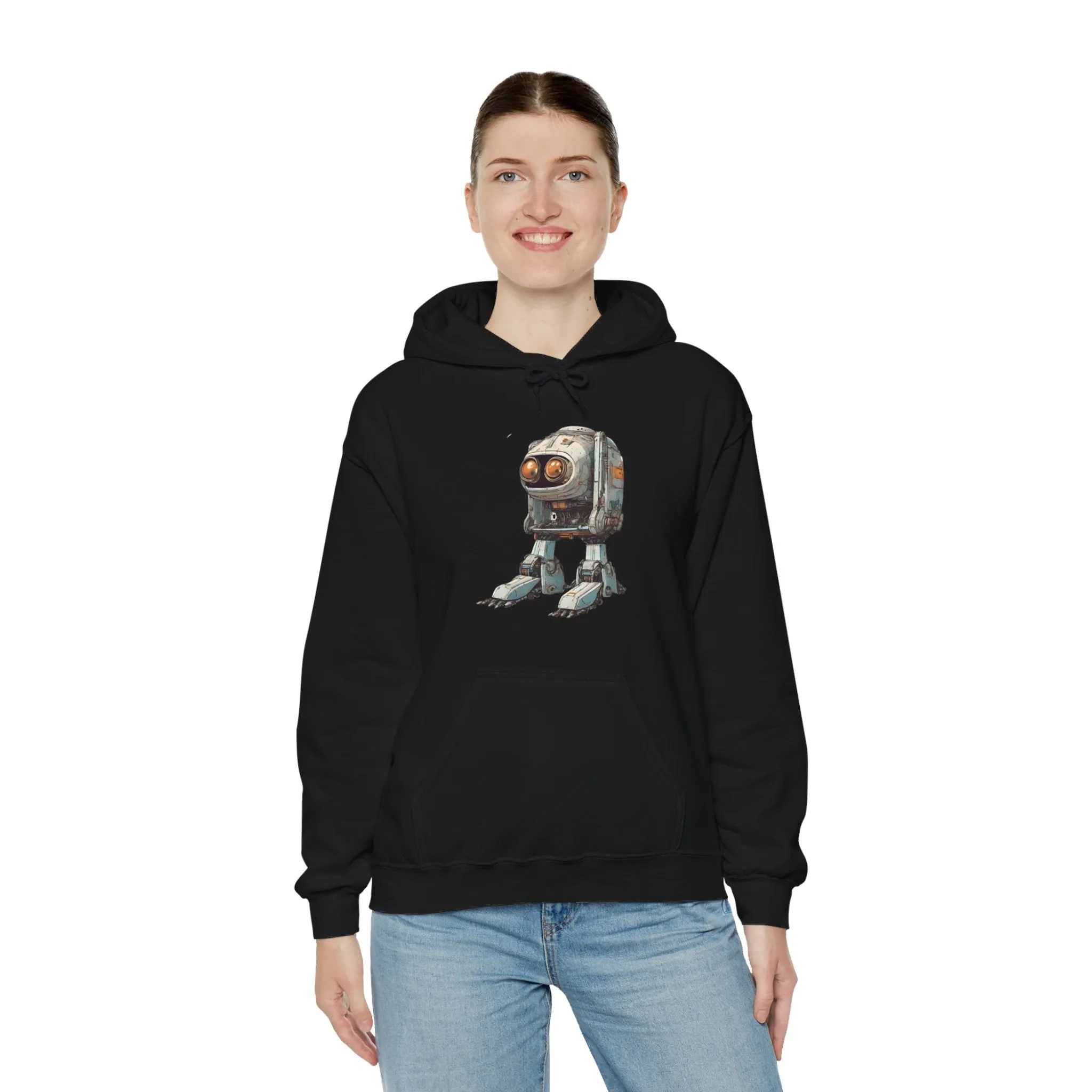 Hello Rusty Robot Spaceart Sci-Fi Hoodie