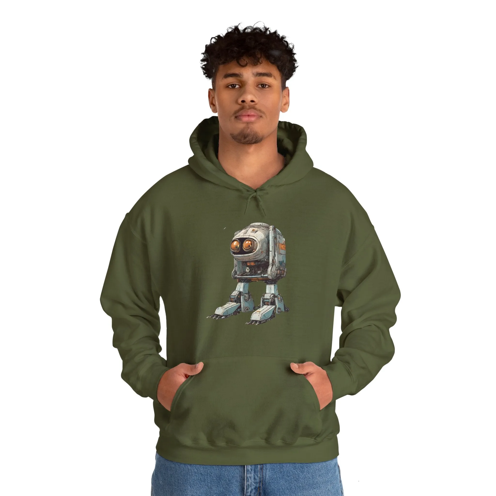 Hello Rusty Robot Spaceart Sci-Fi Hoodie