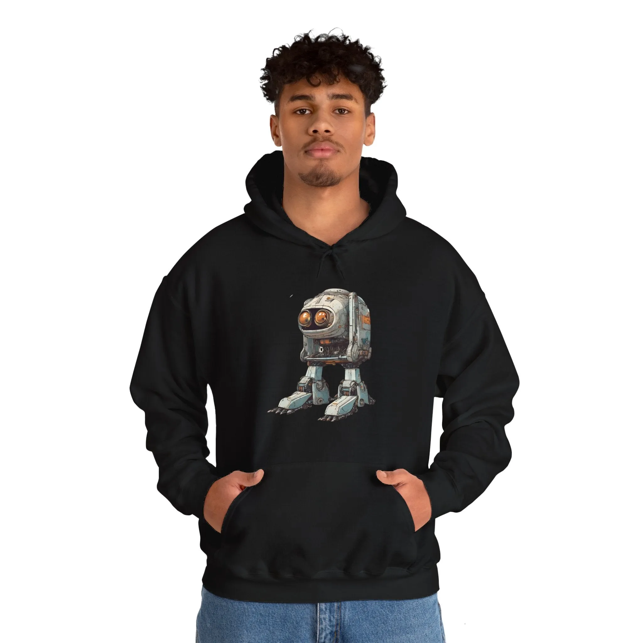 Hello Rusty Robot Spaceart Sci-Fi Hoodie