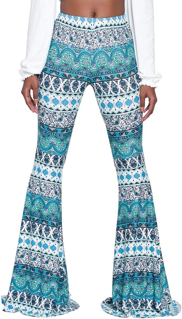 Herose Tall Ladies Soft Flared Leggings Pants Floor Length S-2XL