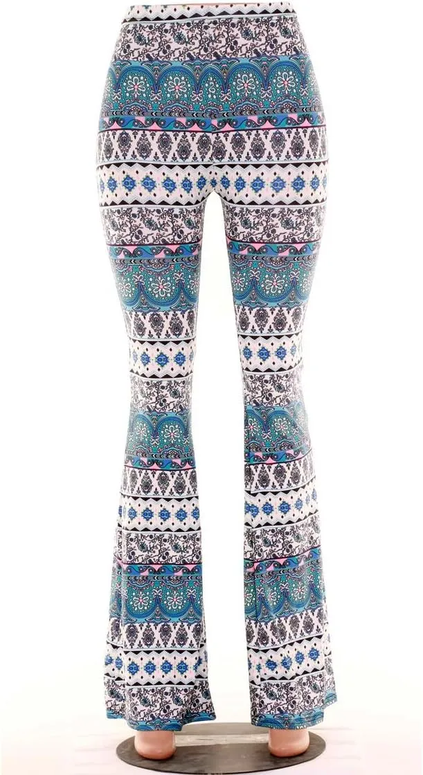 Herose Tall Ladies Soft Flared Leggings Pants Floor Length S-2XL