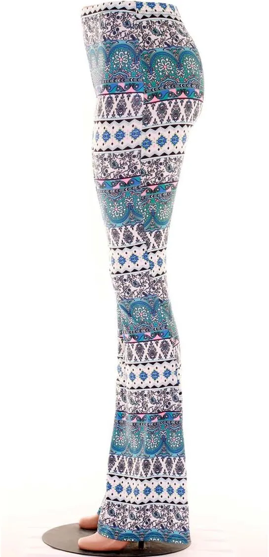 Herose Tall Ladies Soft Flared Leggings Pants Floor Length S-2XL