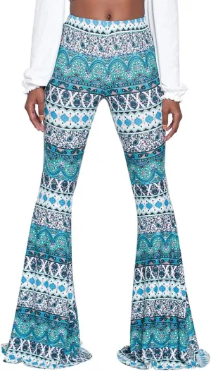 Herose Tall Ladies Soft Flared Leggings Pants Floor Length S-2XL