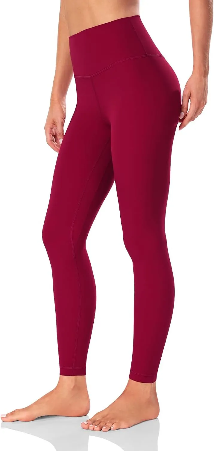 HeyNuts Essential Leggings, High Waisted Compression Workout Soft Pants Athletic Yoga Pants 28"