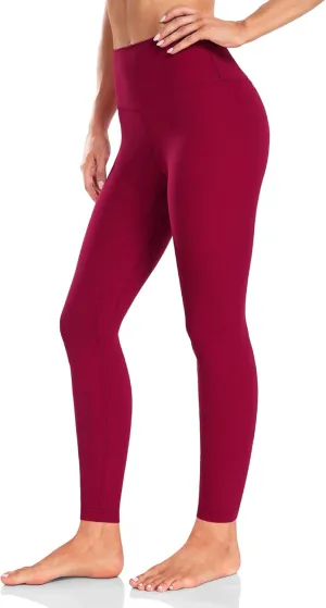 HeyNuts Essential Leggings, High Waisted Compression Workout Soft Pants Athletic Yoga Pants 28"