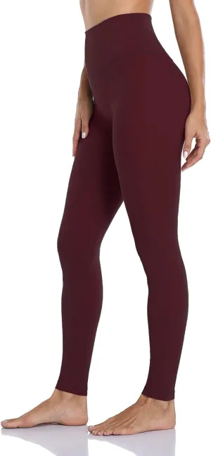 HeyNuts Essential Leggings, High Waisted Compression Workout Soft Pants Athletic Yoga Pants 28"