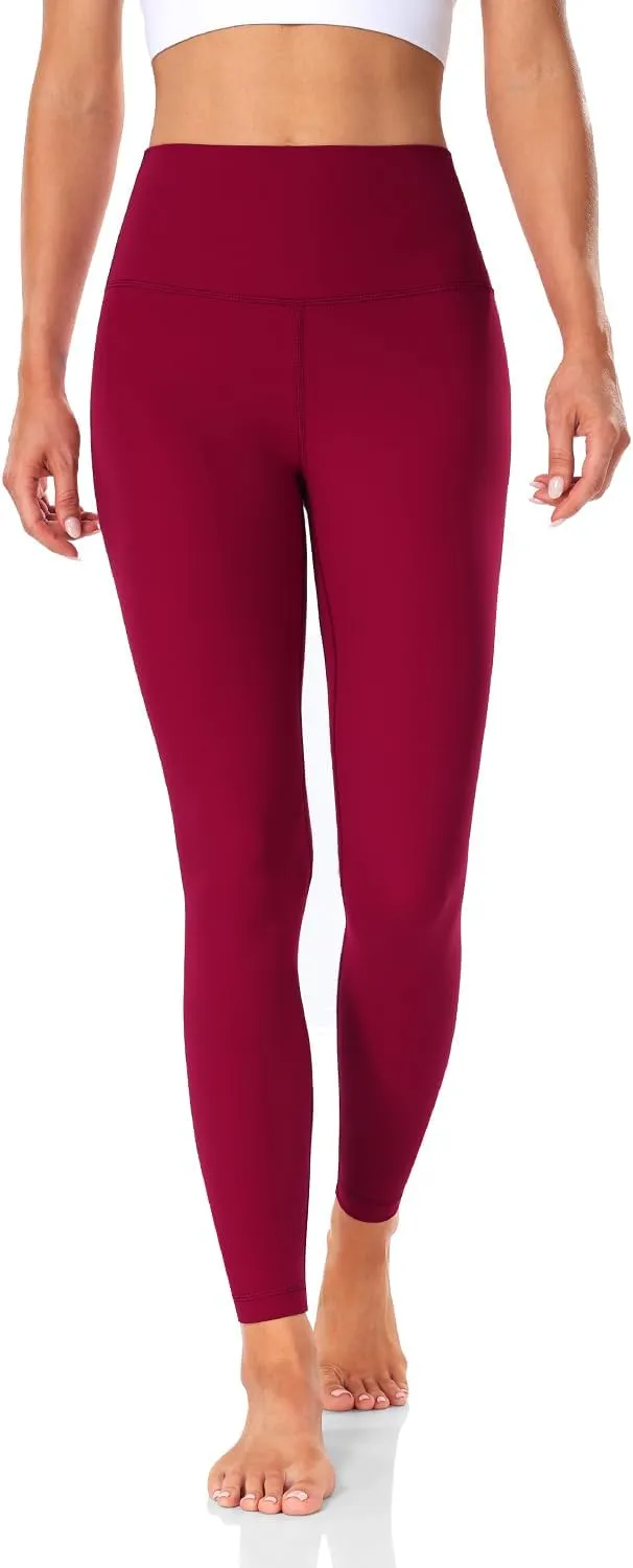 HeyNuts Essential Leggings, High Waisted Compression Workout Soft Pants Athletic Yoga Pants 28"