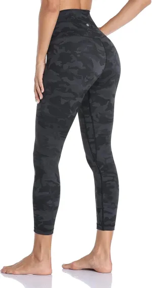 HeyNuts Essential/Pure&Plain 7/8 Leggings, High Waisted Compression Soft Pants Workout Athletic Yoga Pants 25"
