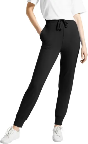 HUE Women's Super Soft Hi-Rise French Terry Jogger Pants with Pockets