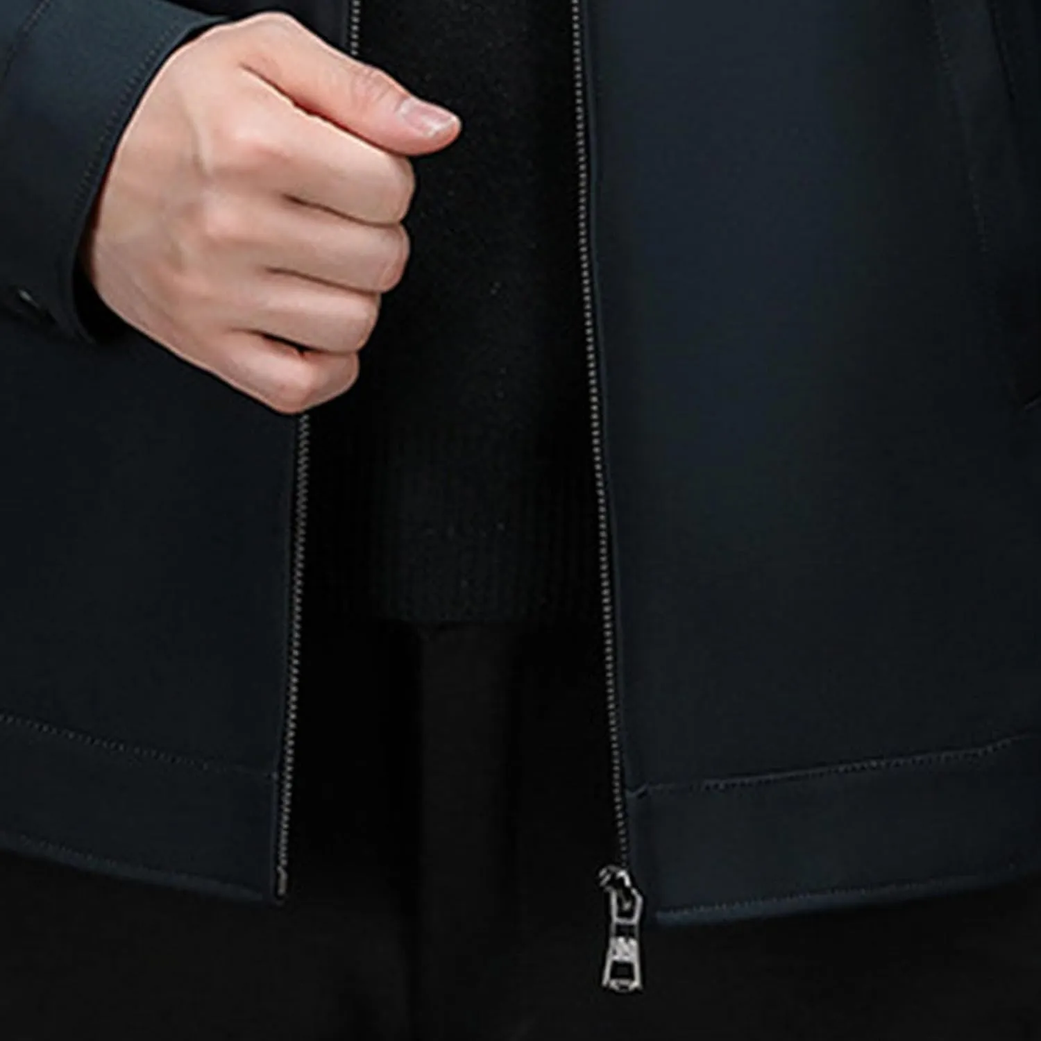 JEsilunmaMY Men's Business Casual Bomber Jacket Zip Up Lapel Lightweight Windbreaker Warm Winter Working Padded Coats
