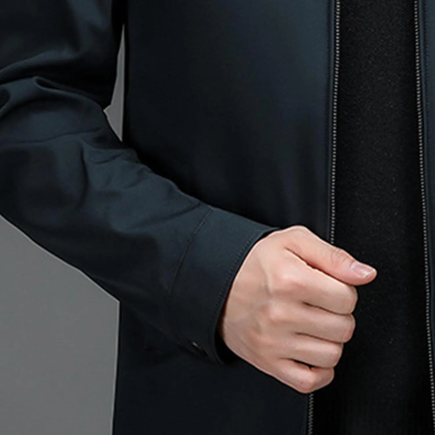 JEsilunmaMY Men's Business Casual Bomber Jacket Zip Up Lapel Lightweight Windbreaker Warm Winter Working Padded Coats