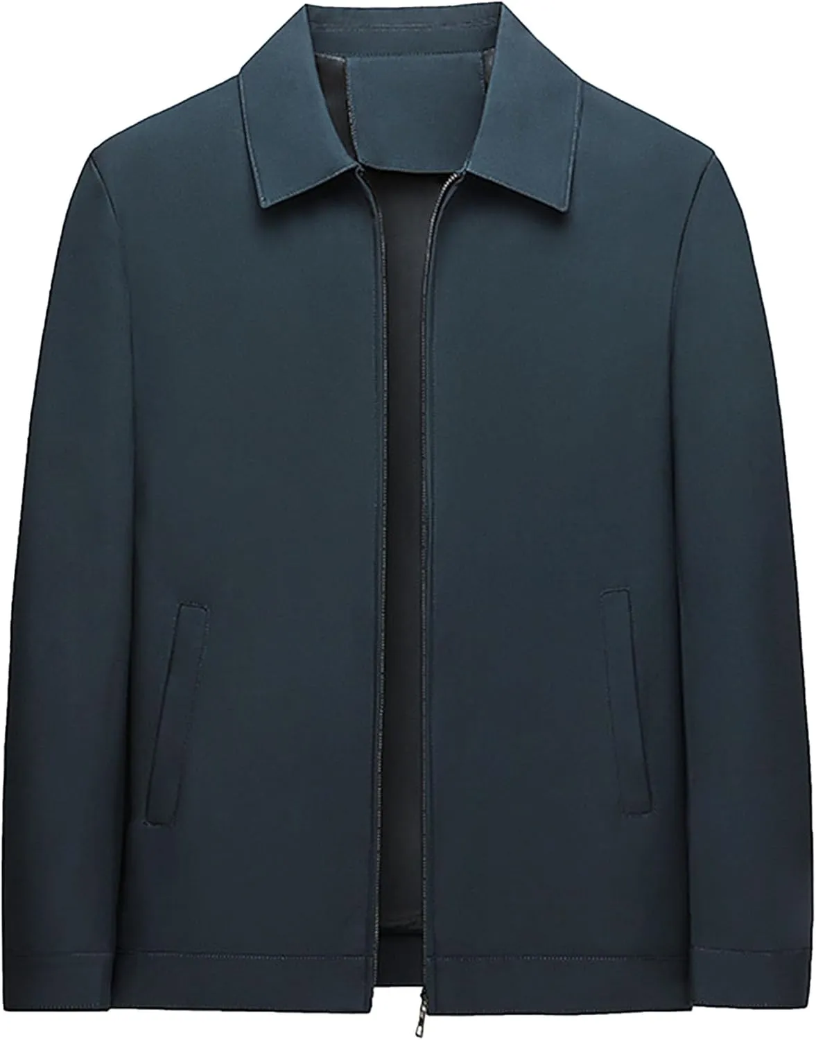 JEsilunmaMY Men's Business Casual Bomber Jacket Zip Up Lapel Lightweight Windbreaker Warm Winter Working Padded Coats