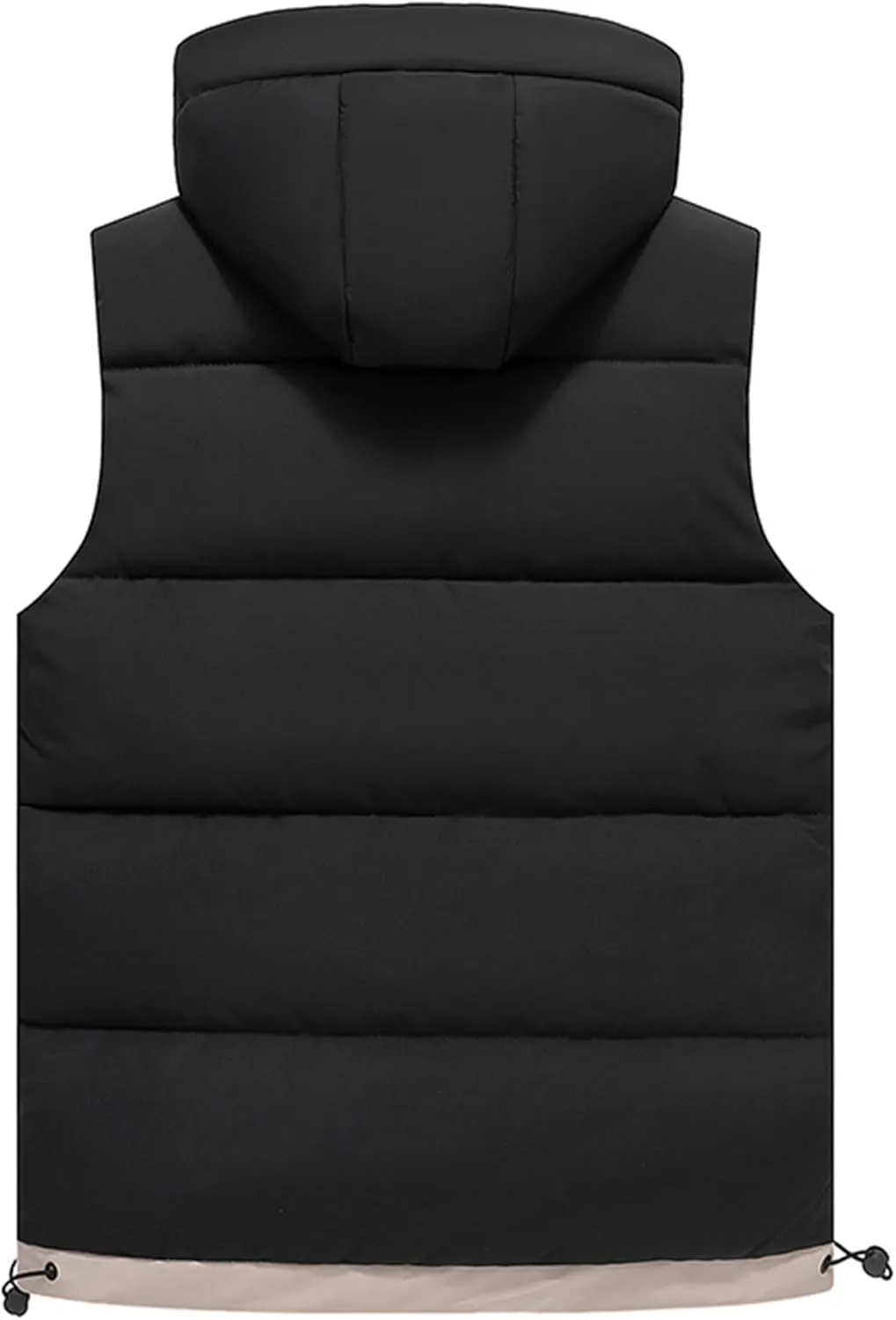 JEsilunmaMY Men's Thicken Hooded Padded Vest Sleeveless Warm Winter Cotton Vest Jacket Lightweight Quilted Puffer Vest Coats