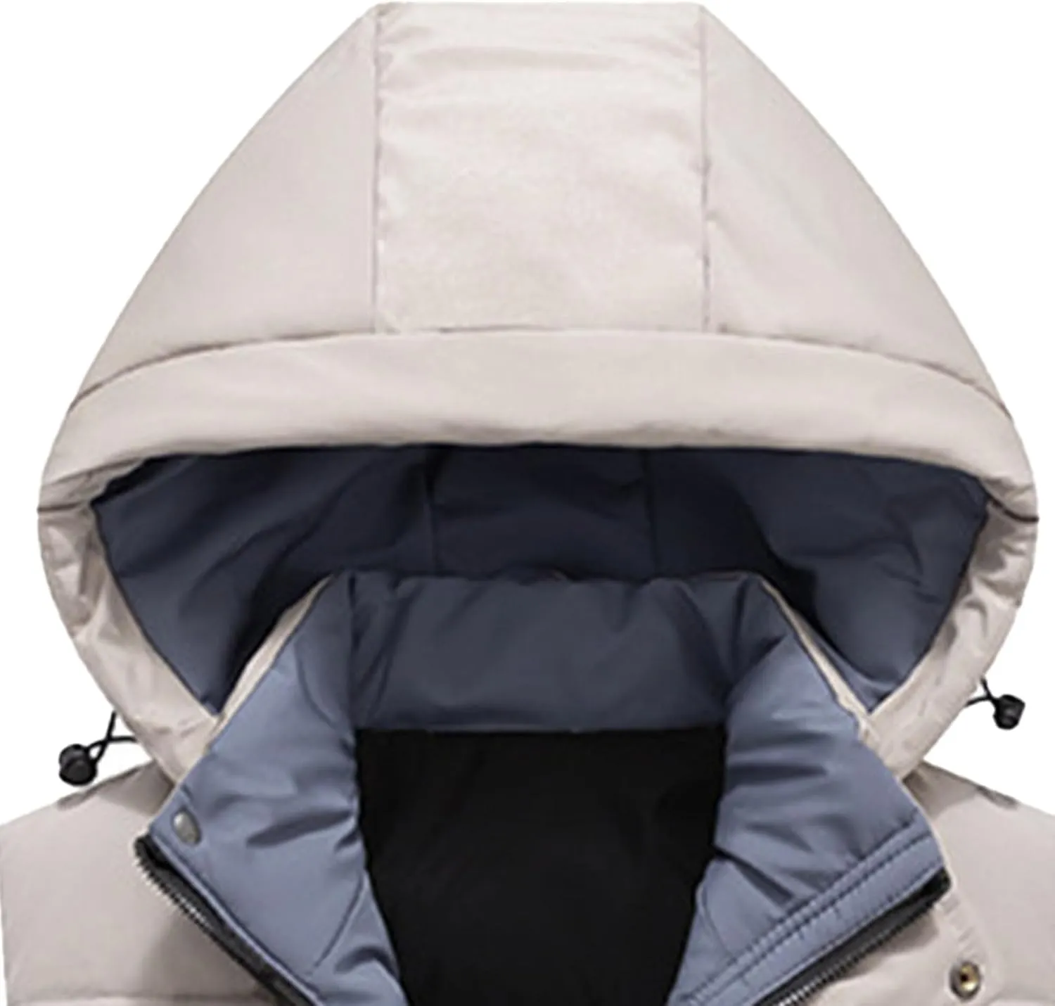 JEsilunmaMY Men's Thicken Hooded Padded Vest Sleeveless Warm Winter Cotton Vest Jacket Lightweight Quilted Puffer Vest Coats