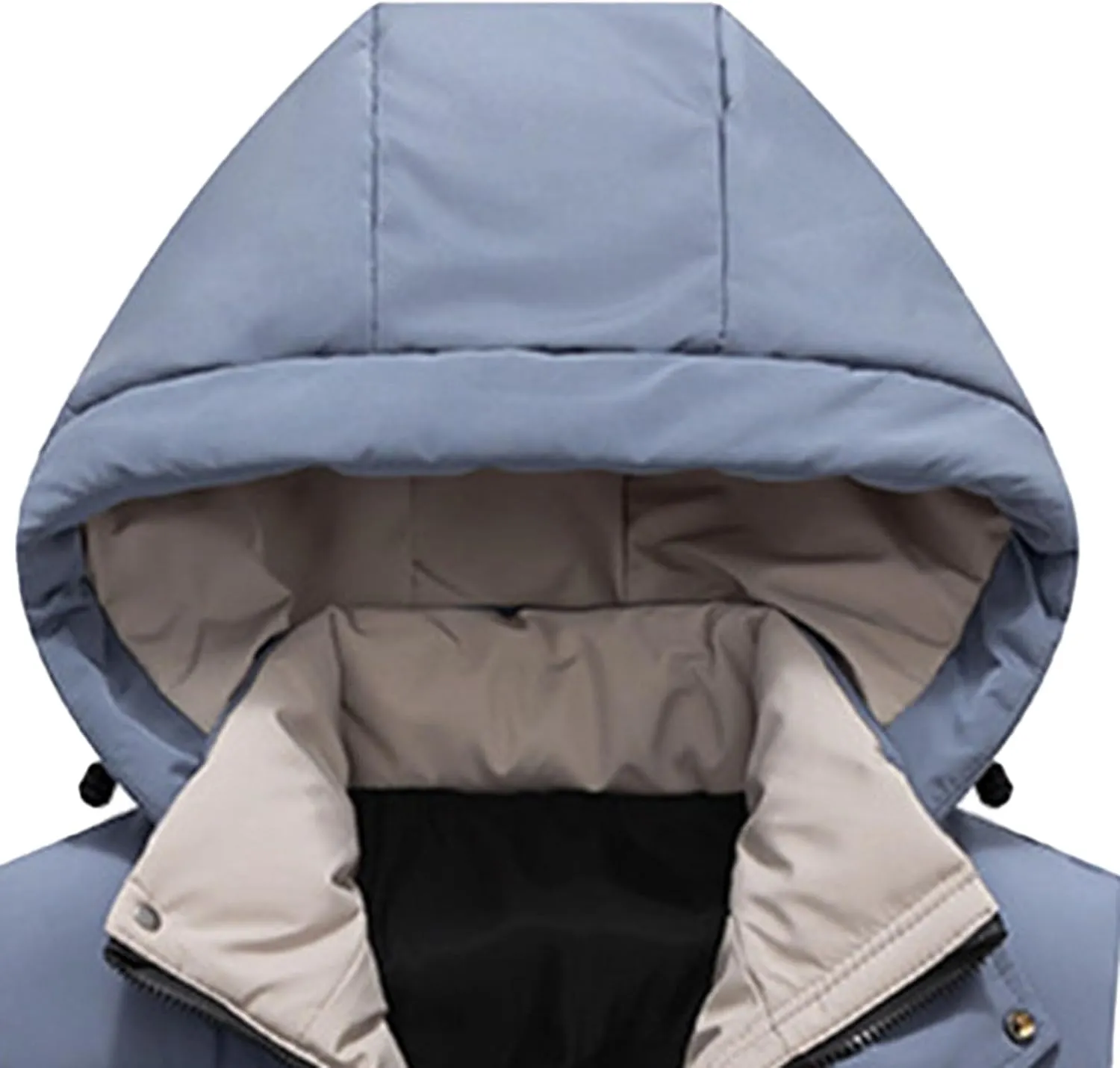 JEsilunmaMY Men's Thicken Hooded Padded Vest Sleeveless Warm Winter Cotton Vest Jacket Lightweight Quilted Puffer Vest Coats