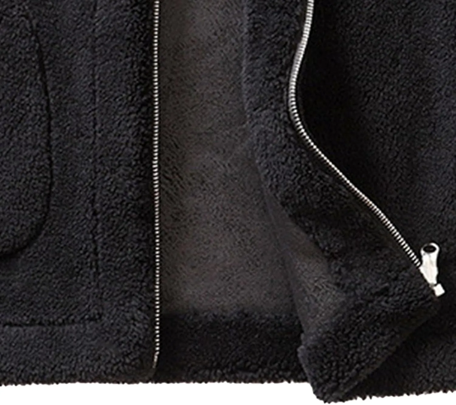 JEsilunmaMY Men's Thicken Warm Winter Sherpa Vests Sleeveless Stand Collar Fleece Cotton Vest Casual Warm Padded Vest Coats