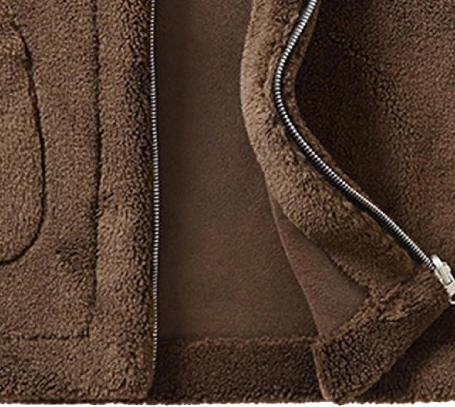 JEsilunmaMY Men's Thicken Warm Winter Sherpa Vests Sleeveless Stand Collar Fleece Cotton Vest Casual Warm Padded Vest Coats