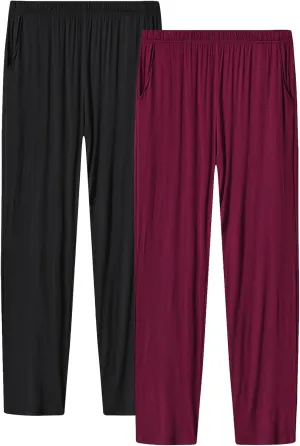 JINSHI Womens Pajama Pants with Pockets Soft Comfortable Lightweight Elastic Drawstring Modal Pajama Bottoms Lounge Pants