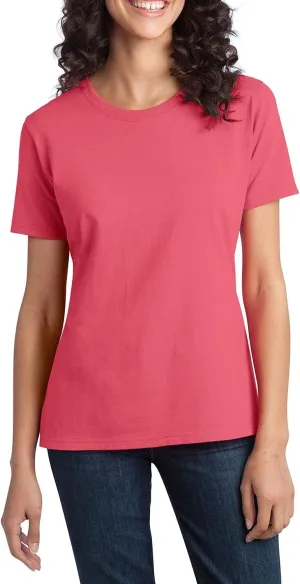 JustBlanks Womens Perfect Durable Short Sleeves T-Shirts 100% Cotton Ring Spun Tee