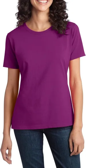 JustBlanks Womens Perfect Durable Short Sleeves T-Shirts 100% Cotton Ring Spun Tee