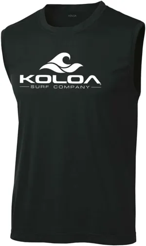 Koloa Surf Classic Wave Logo Moisture Wicking Sleeveless T-Shirts. Sizes: XS-4XL