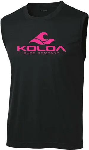 Koloa Surf Classic Wave Logo Moisture Wicking Sleeveless T-Shirts. Sizes: XS-4XL