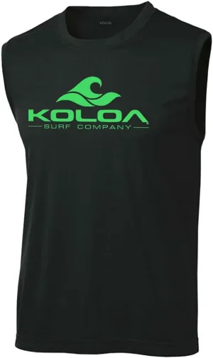 Koloa Surf Classic Wave Logo Moisture Wicking Sleeveless T-Shirts. Sizes: XS-4XL