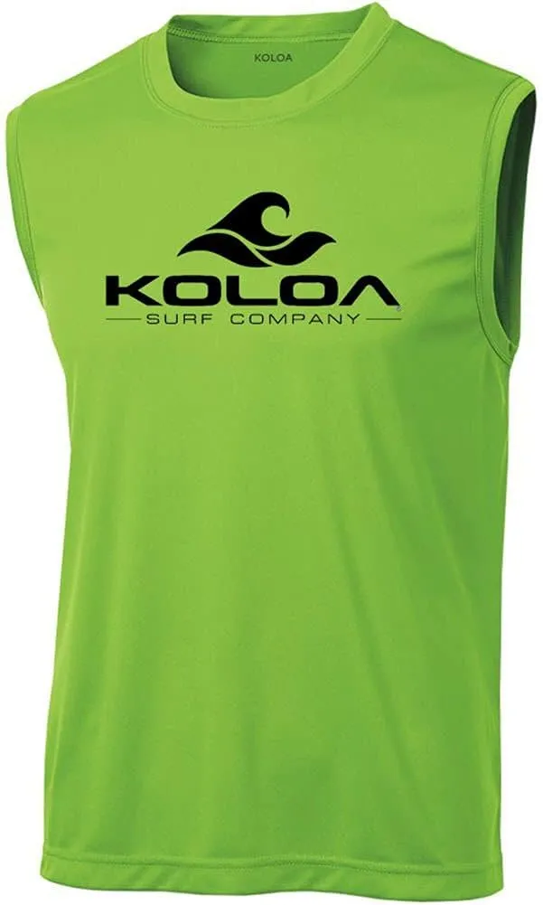 Koloa Surf Classic Wave Logo Moisture Wicking Sleeveless T-Shirts. Sizes: XS-4XL